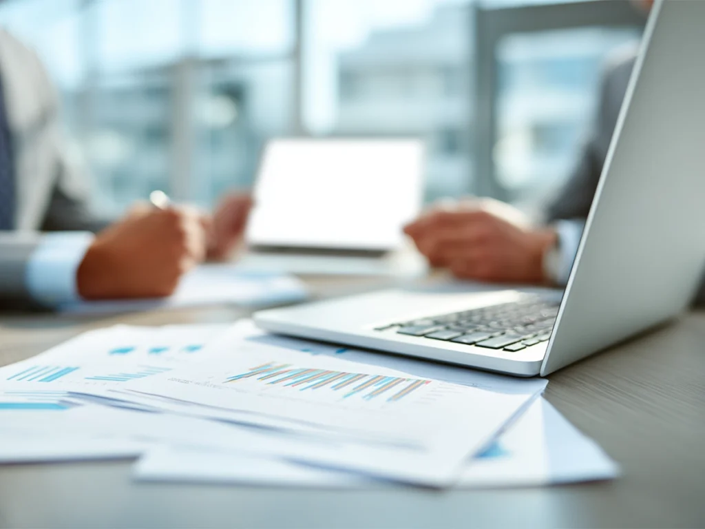 経営者いらずの経営推進室の支援イメージ。担当者同士が経営課題について打ち合わせしている様子